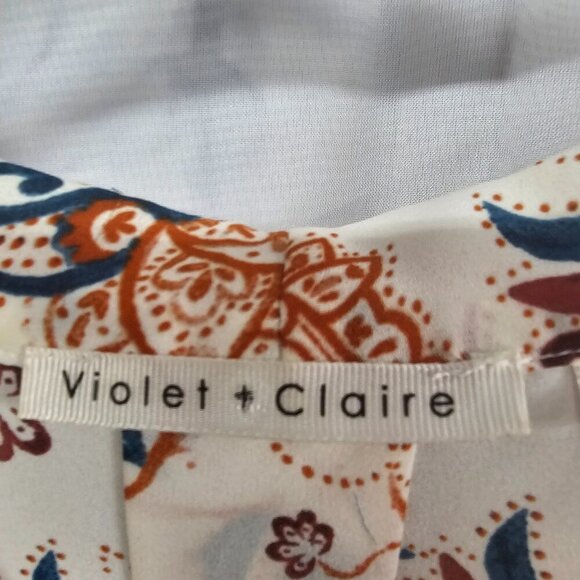 Violet & Claire Cream Floral Boho Festival Tank Top Size M - Picture 8 of 12